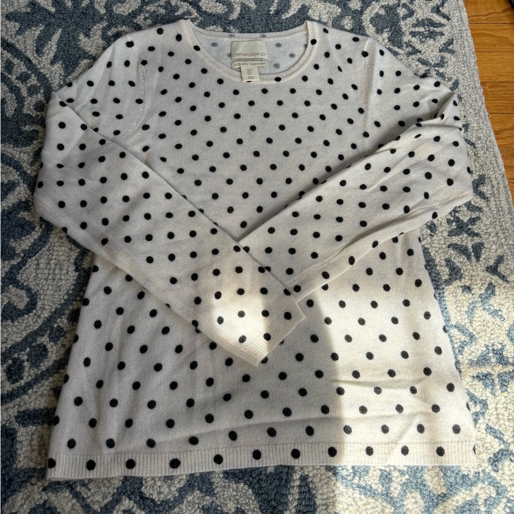 Cynthia Rowley cashmere polka dot sweater